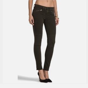 Vintage Rag & Bone skinny moto jean army green 25